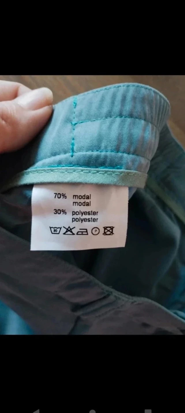 Calça macia, pernas largas turquesa, La Maison du Jersey T48 – photo 6